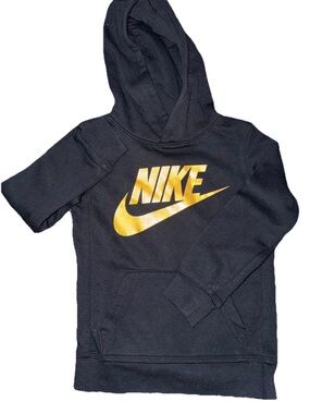 Nike Black Hoodie with Gold NIKE Swoosh